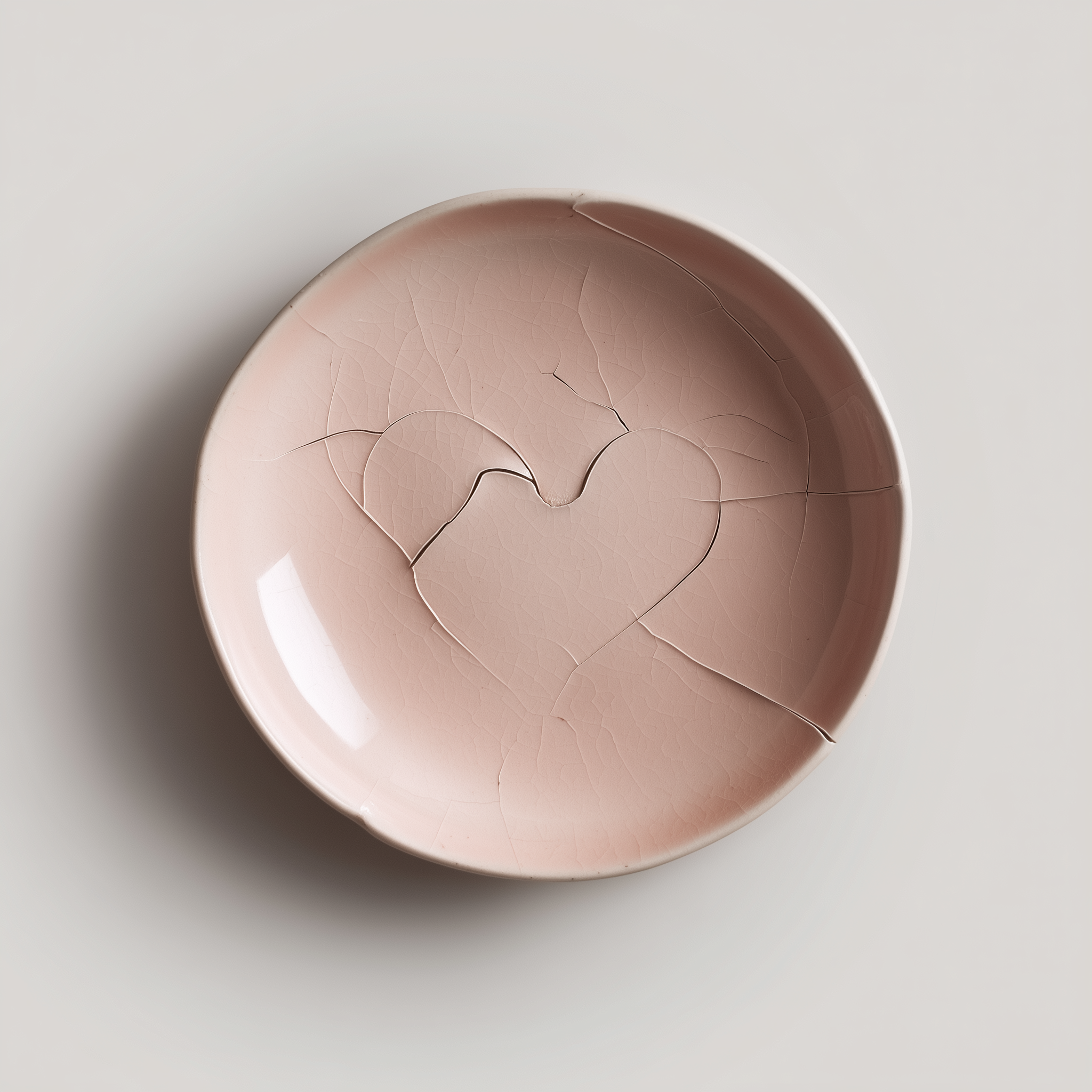 Un plato roto | Fuente: Midjourney