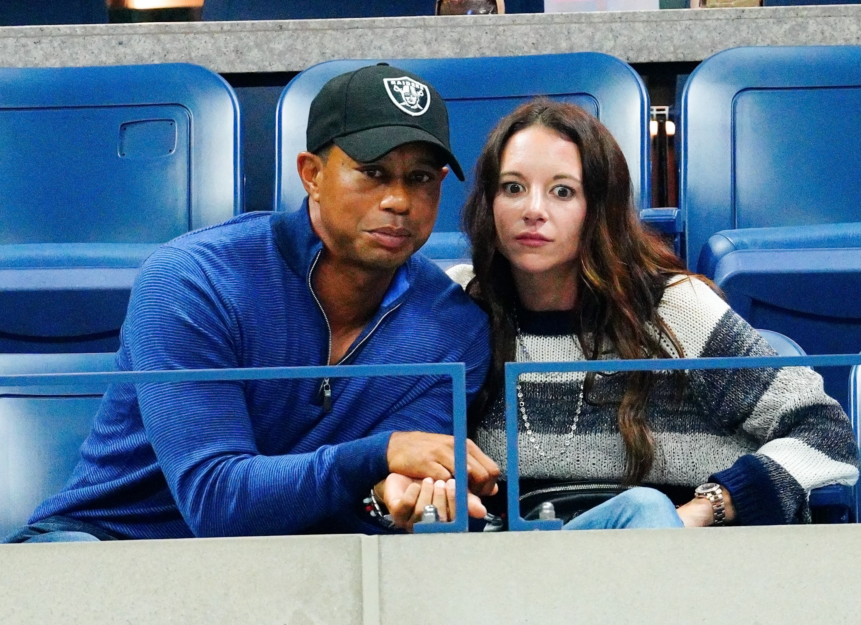 Tiger Woods y Erica Herman en el US Open 2019 el 2 de septiembre de 2019, en Nueva York | Fuente: Getty Images