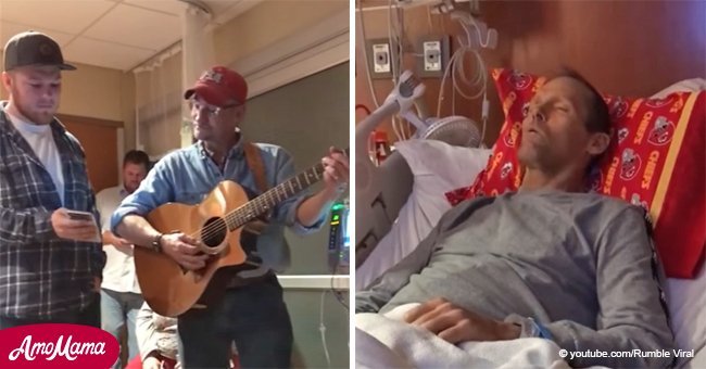 Hombre sabe que va a morir en horas, y su último deseo es cantar especial tonada con su familia