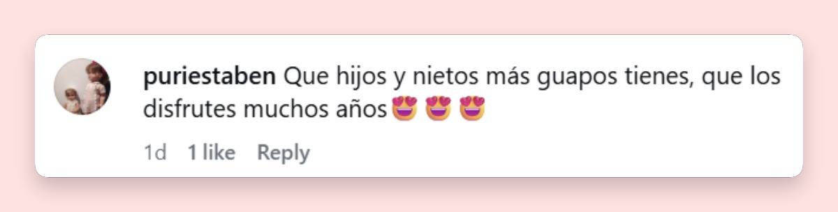 Comentario de una usuaria | Fuente: Instagram/lolitafoficial