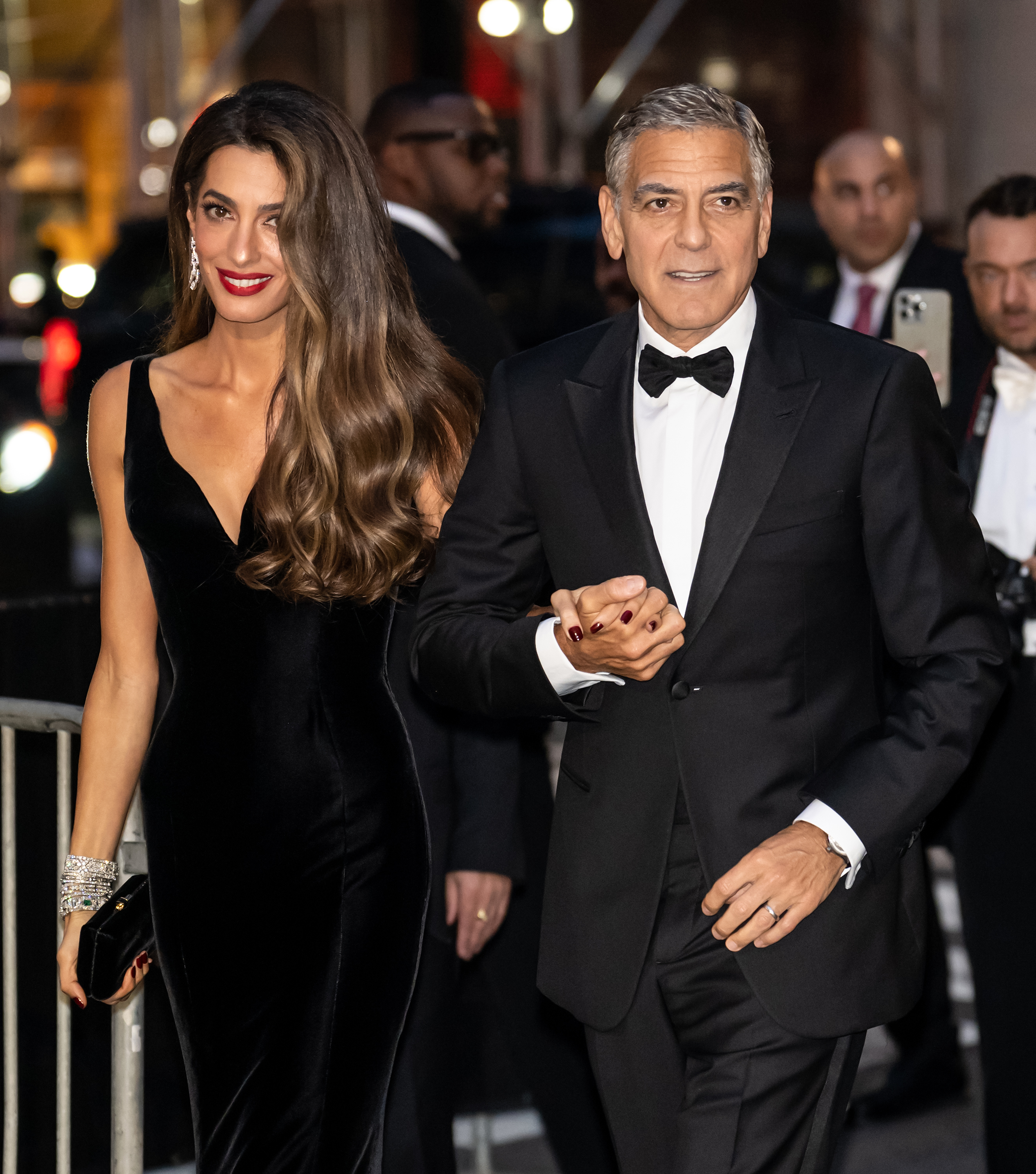 Amal y George Clooney en The Albies de la Clooney Foundation for Justice, en la Biblioteca Pública de Nueva York el 26 de septiembre de 2024, en Nueva York. | Fuente: Getty Images