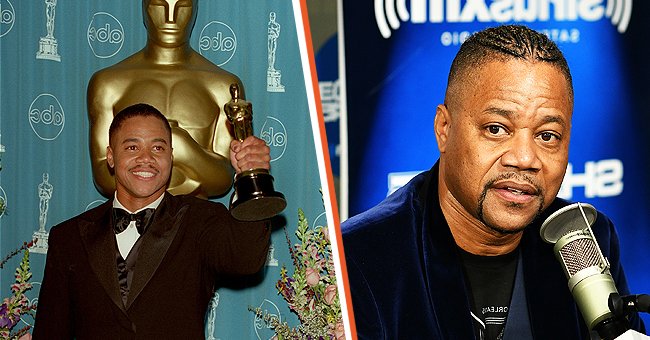 A la izquierda: Cuba Gooding Jr en el 69º Premio Anual de la Academia, 24 de marzo de 1997 en Los Ángeles, CA. A la derecha: Cuba Gooding Jr. en una entrevista de SiriusXM | Foto: Getty Images