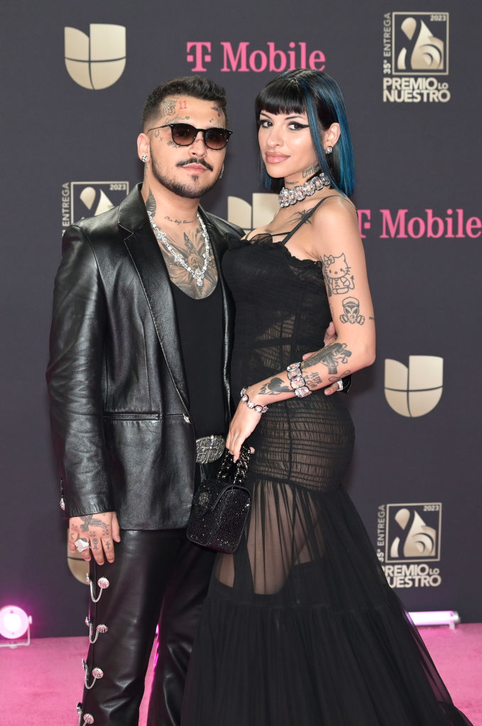 Christian Nodal y Cazzu en el 35° Premio Lo Nuestro en el Miami-Dade Arena el 23 de febrero de 2023 en Miami, Florida. | Fuente: Getty Images