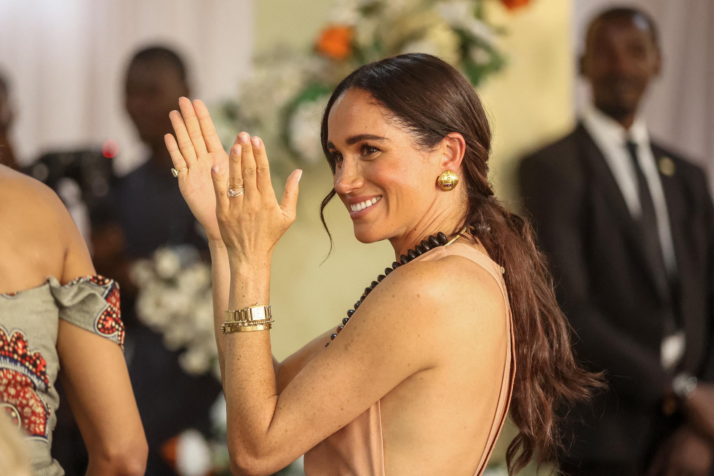 Meghan Markle en la Academia Lightway de Abuja, Nigeria, el 10 de mayo de 2024 | Fuente: Getty Images