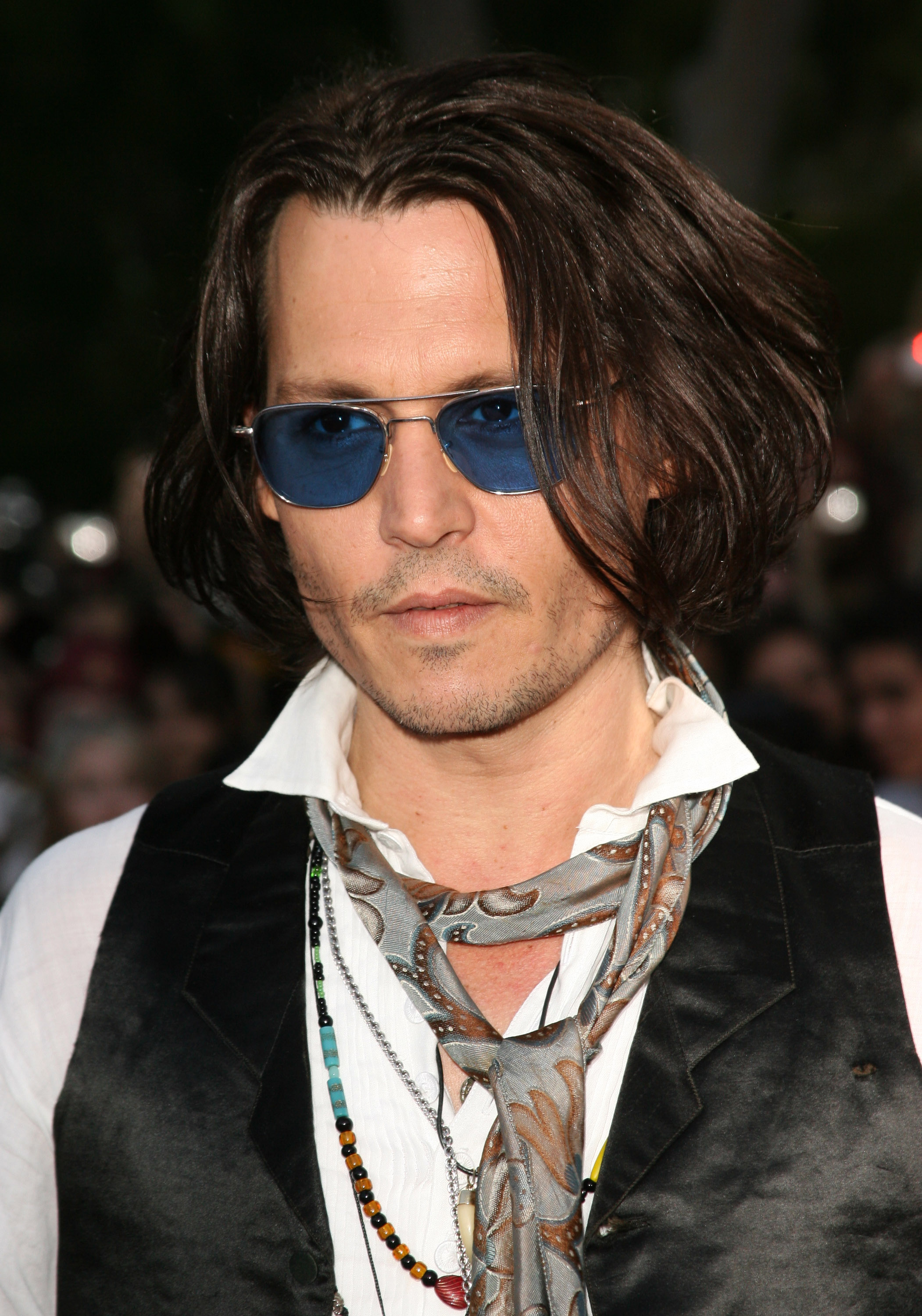 Johnny Depp en el estreno mundial de "Pirates of the Caribbean: At World's End" en Anaheim, California, el 19 de mayo de 2007 | Foto: Getty Images