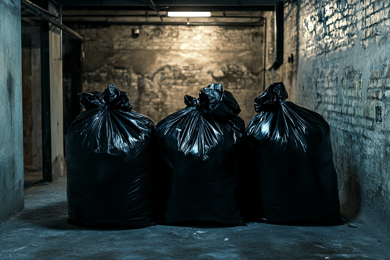 Tres bolsas de basura | Fuente: Midjourney