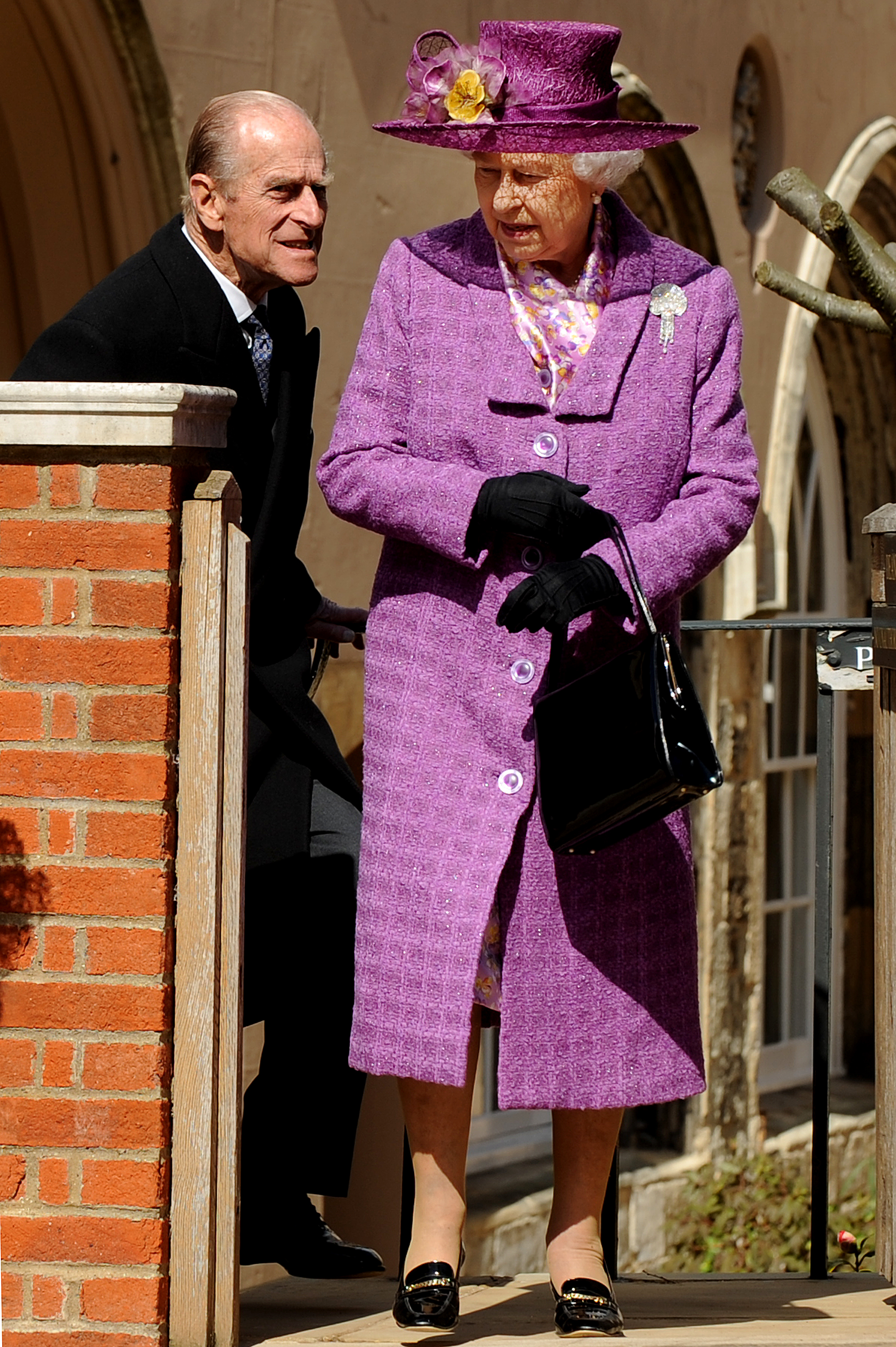 El difunto príncipe Philip y la reina Elizabeth II en un servicio religioso del Domingo de Resurrección en Windsor, Inglaterra, el 4 de abril de 2019 | Fuente: Getty Images