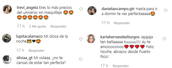 Comentarios recibidos por Gloria Trevi. | Foto: Instagram/gloriatrevi/