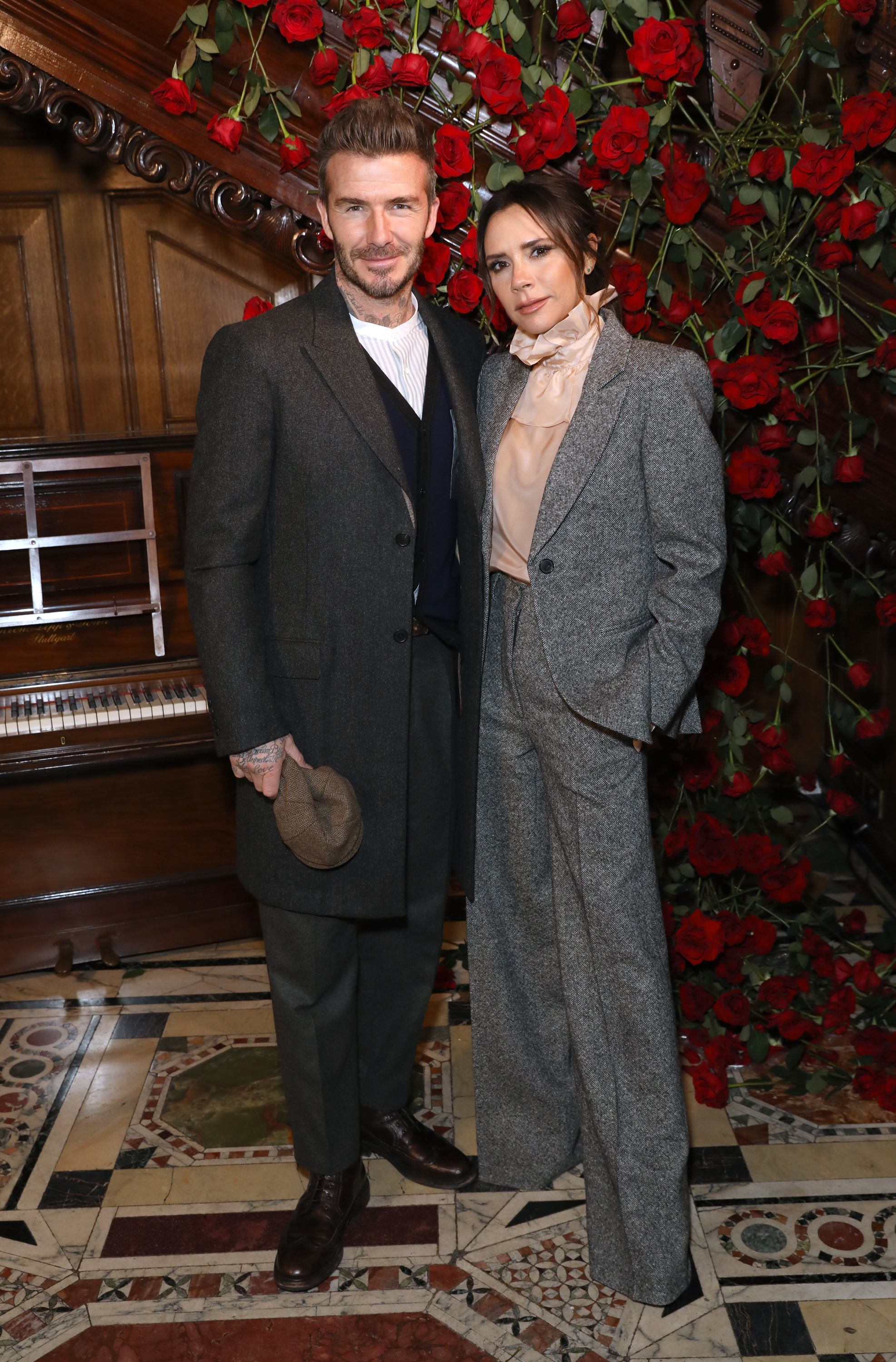 David y Victoria Beckham en la Semana de la Moda Masculina de Londres, Inglaterra, el 6 de enero de 2019 | Foto: Getty Images