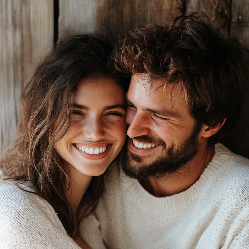 Una pareja sonriente | Fuente: Midjourney