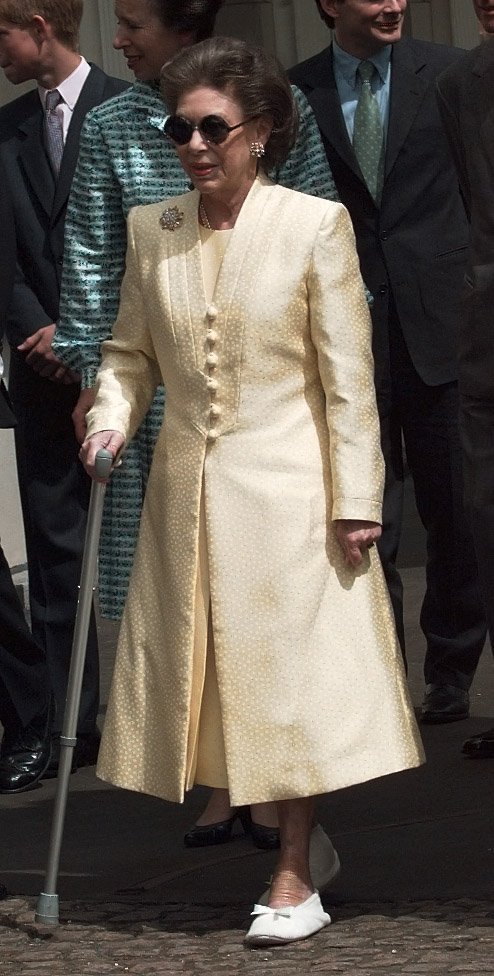 La princesa Margarita en el Palacio de St James en un evento para conmemorar el 99 cumpleaños de la Reina Madre, Londres, 4 de septiembre de 1999. | Foto: Getty Images