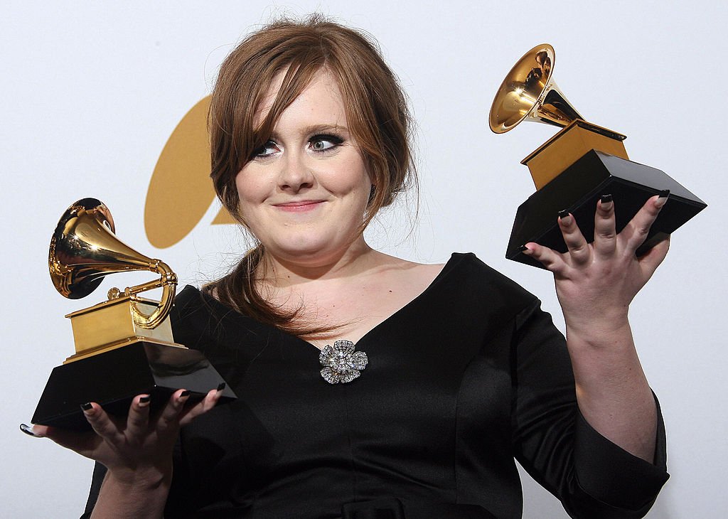 Adele en la 51ª entrega de los Premios Grammy celebrada el 8 de febrero de 2009 en el Staples Center de Los Ángeles. | Foto: Getty Images
