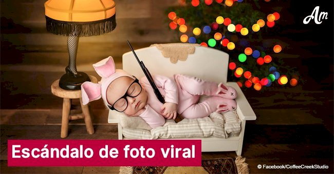 Fotógrafa defiende foto viral de bebé posando con arma diciendo que no promueve la violencia