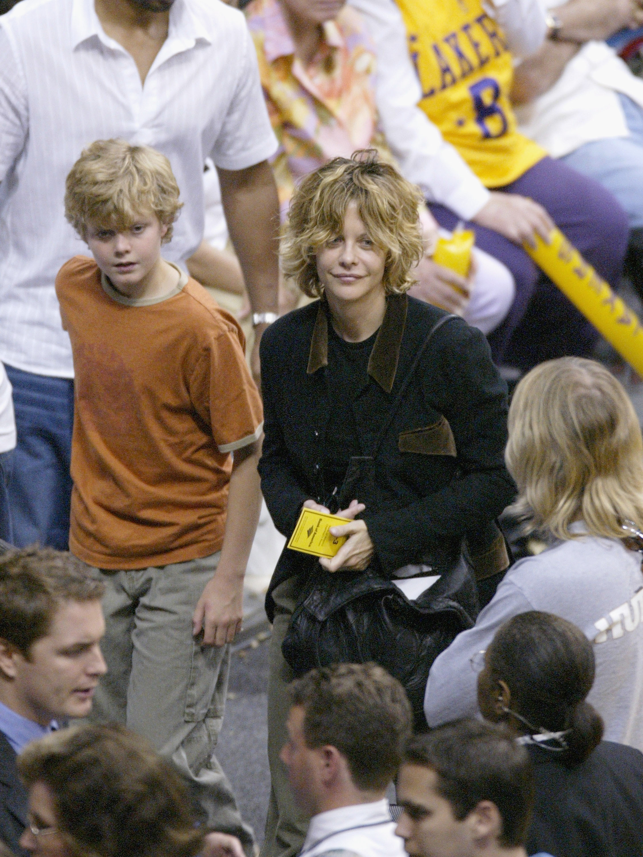 Meg Ryan y su hijo Jack Quaid el 31 de mayo de 2004 en Los Ángeles, California | Fuente: Getty Images