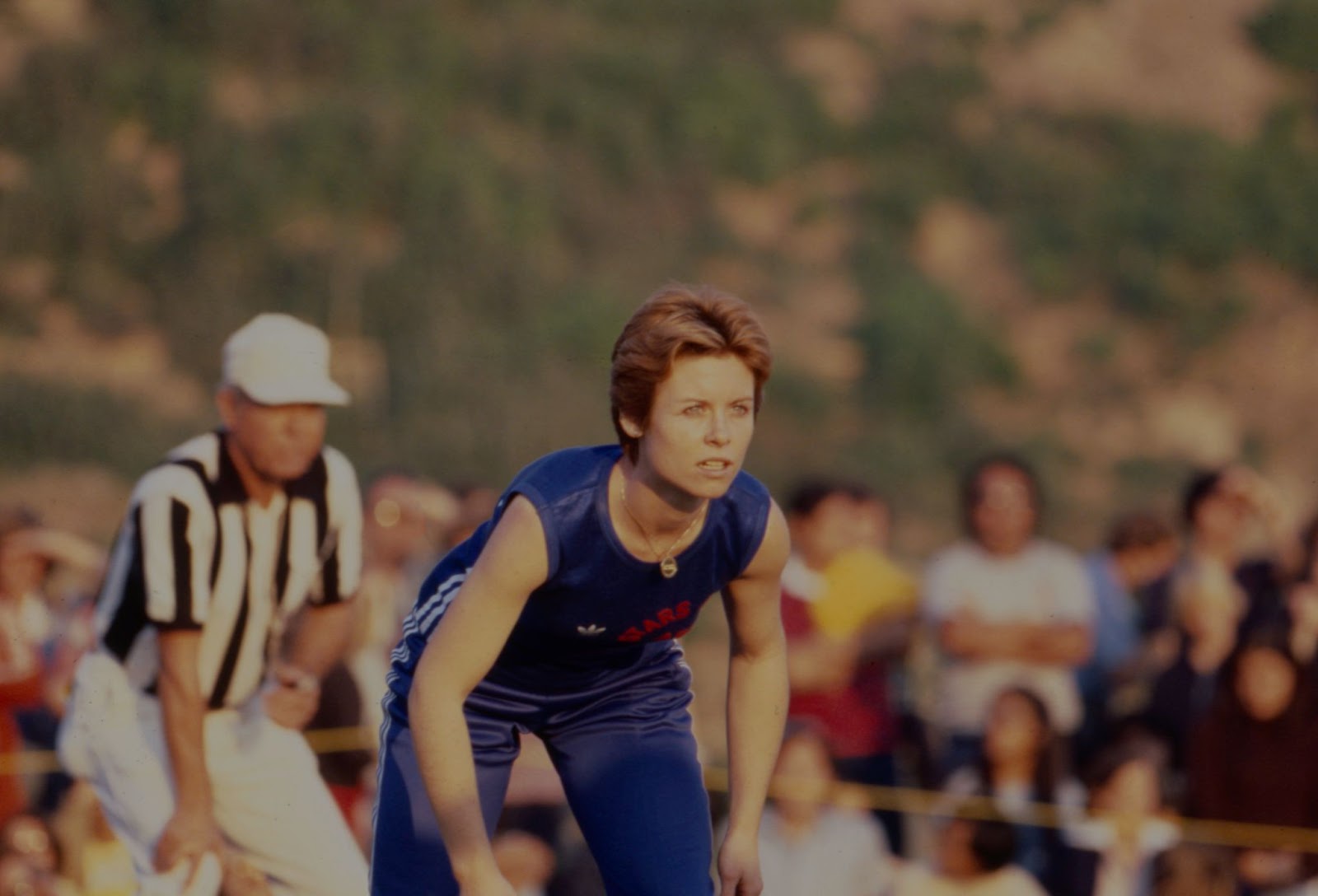 La actriz rodando "Battle Of The Network Stars II", hacia 1977. | Fuente: Getty Images