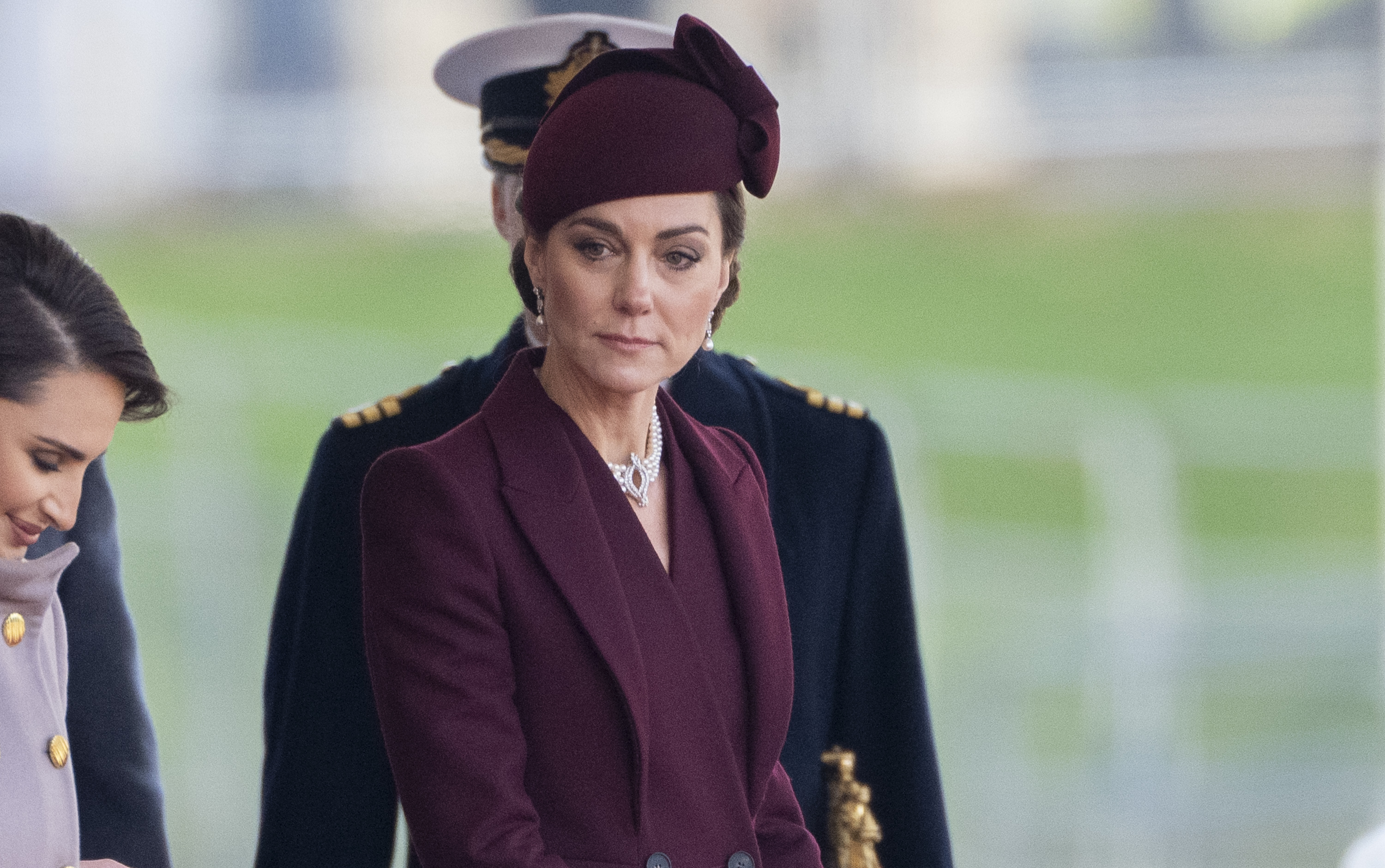 La princesa Catherine, durante el primer día de la visita del Emir del Estado de Qatar al Reino Unido, el 03 de diciembre de 2024, en Londres, Inglaterra. | Fuente: Getty Images