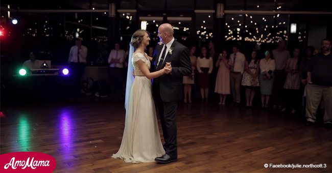 Dueto de padre e hija se hace viral cuando baile de boda toma giro extraordinario