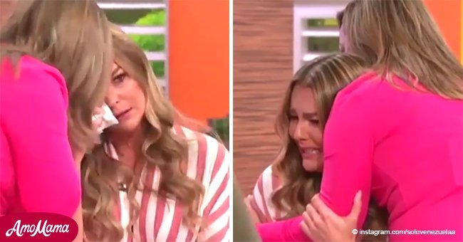 Adamari López calma a una sollozante Marjorie De Sousa durante transmisión en vivo