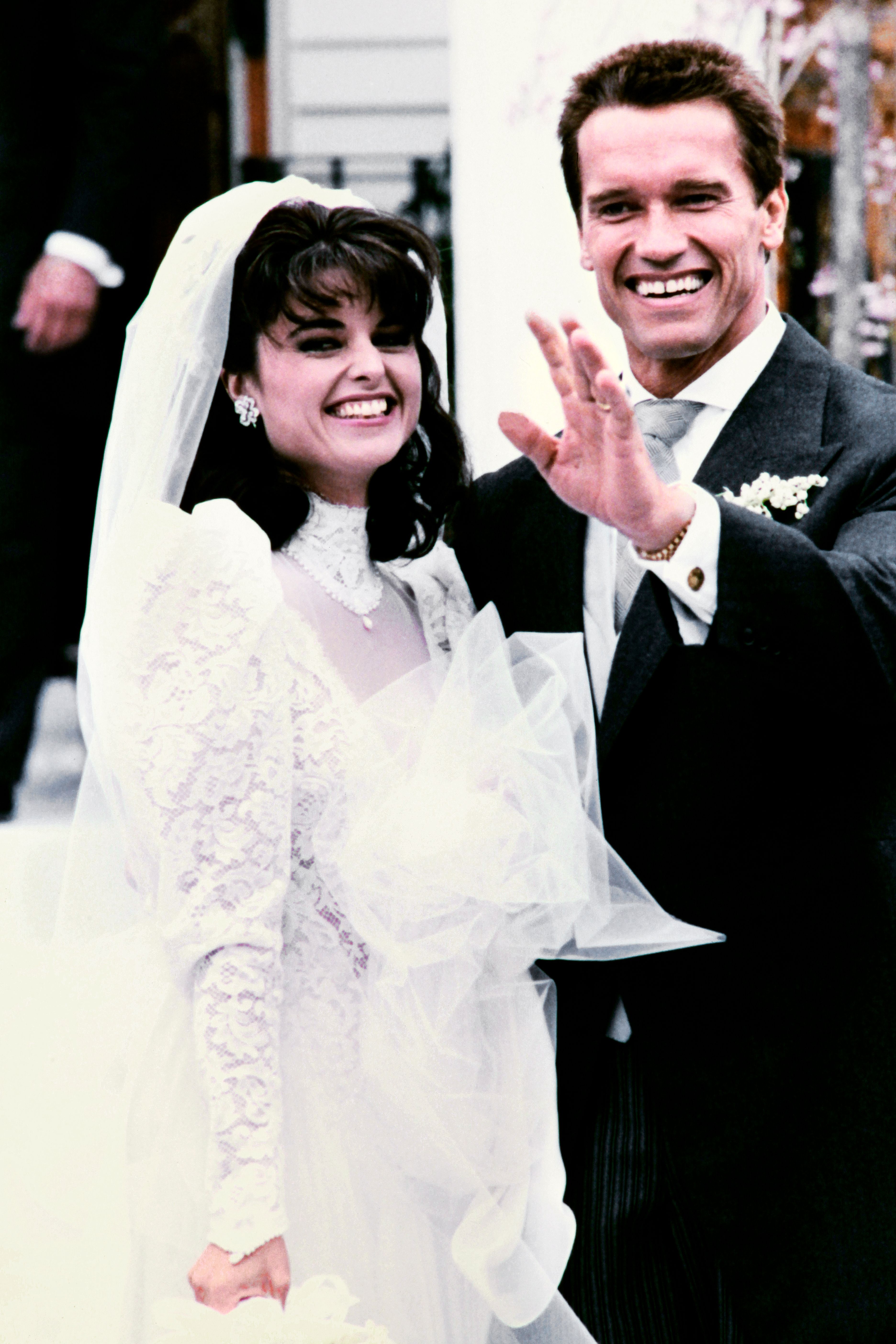 Arnold Schwarzenegger y Maria Shriver se casan en Massachusetts, el 26 de abril de 1986. | Foto: Getty Images