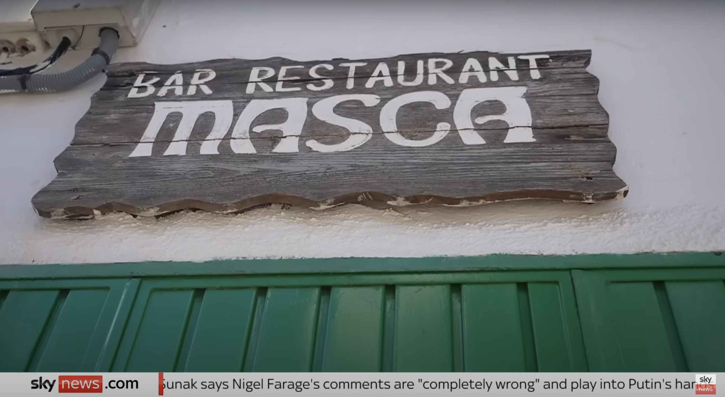 Una captura de pantalla del Restaurante Bar de Masca, un restaurante cercano a la zona donde Jay Slater fue visto por última vez, fechada el 23 de junio de 2024 | Fuente: YouTube/SkyNews