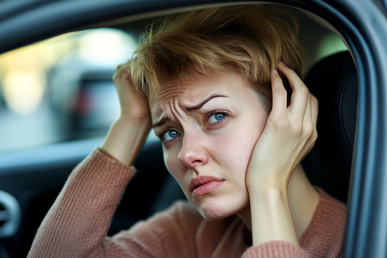 Una mujer sentada en su Automóvil | Fuente: Midjourney