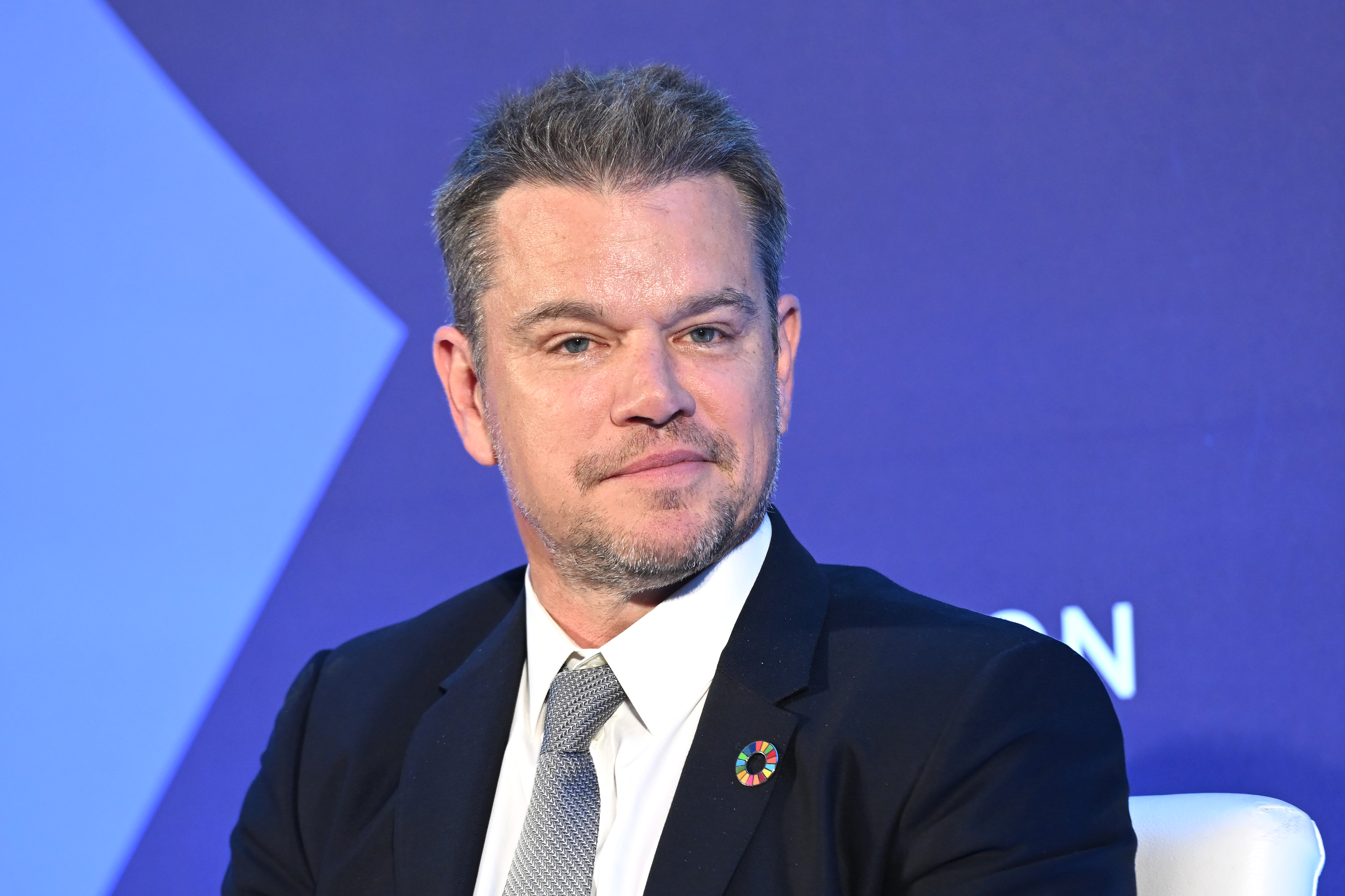 Matt Damon participa en la sesión durante la Iniciativa Global Clinton el 19 de septiembre de 2023, en Nueva York | Fuente: Getty Images