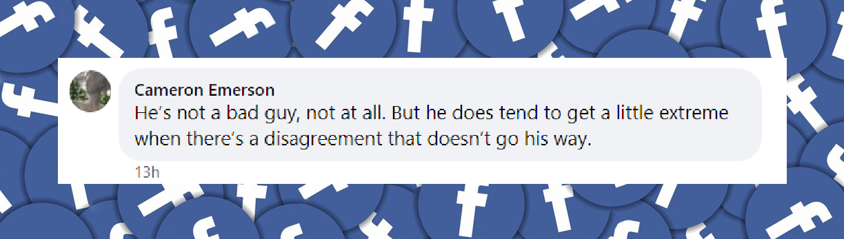 Comentario de un internauta sobre el comportamiento de Brandon Thomas Lee en el Sherwood Country Club de Thousand Oaks, California, publicado en agosto de 2024 | Fuente: Facebook/NYPost