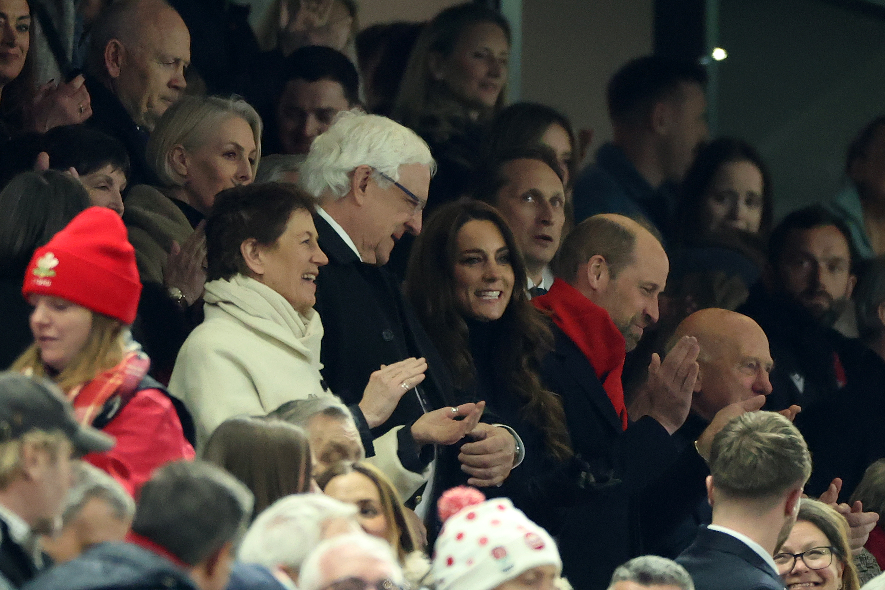 La princesa Catherine y el príncipe William durante el partido de las Seis Naciones. | Fuente: Getty Images