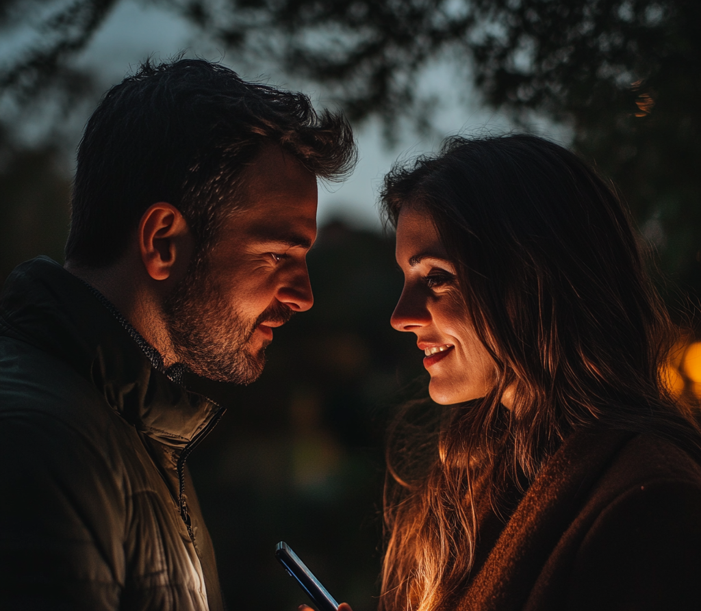 Pareja feliz creando lazos | Fuente: Midjourney