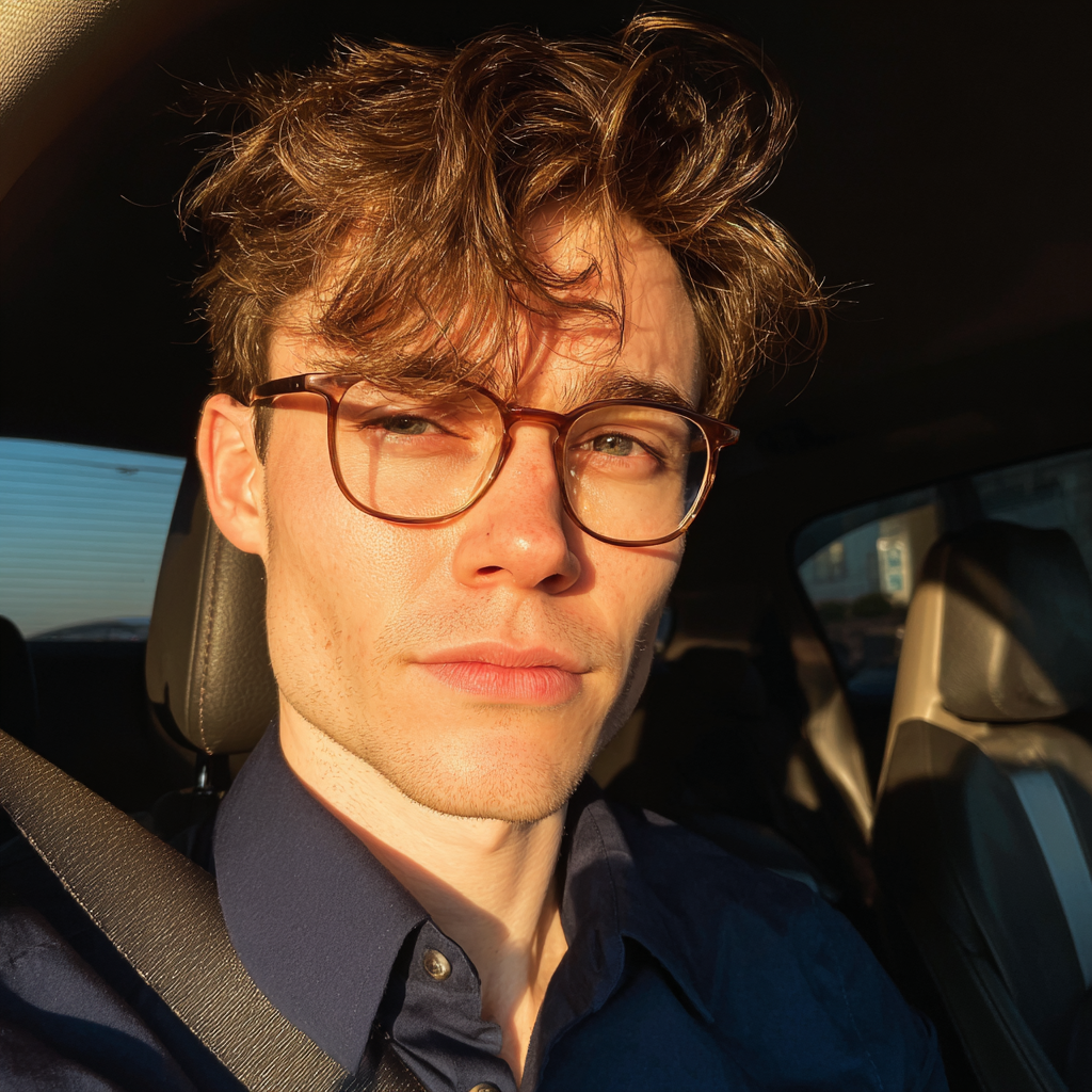 Un hombre sentado en un automóvil | Fuente: Midjourney