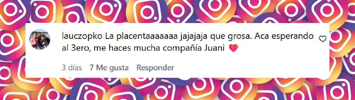 Comentario de una usuaria sobre el video que mostró Juana Repetto sobre el contenido de su heladera | Fuente: Instagram/juanarepettook