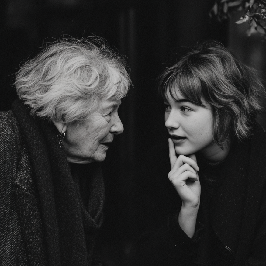 Dos mujeres hablando | Fuente: Midjourney