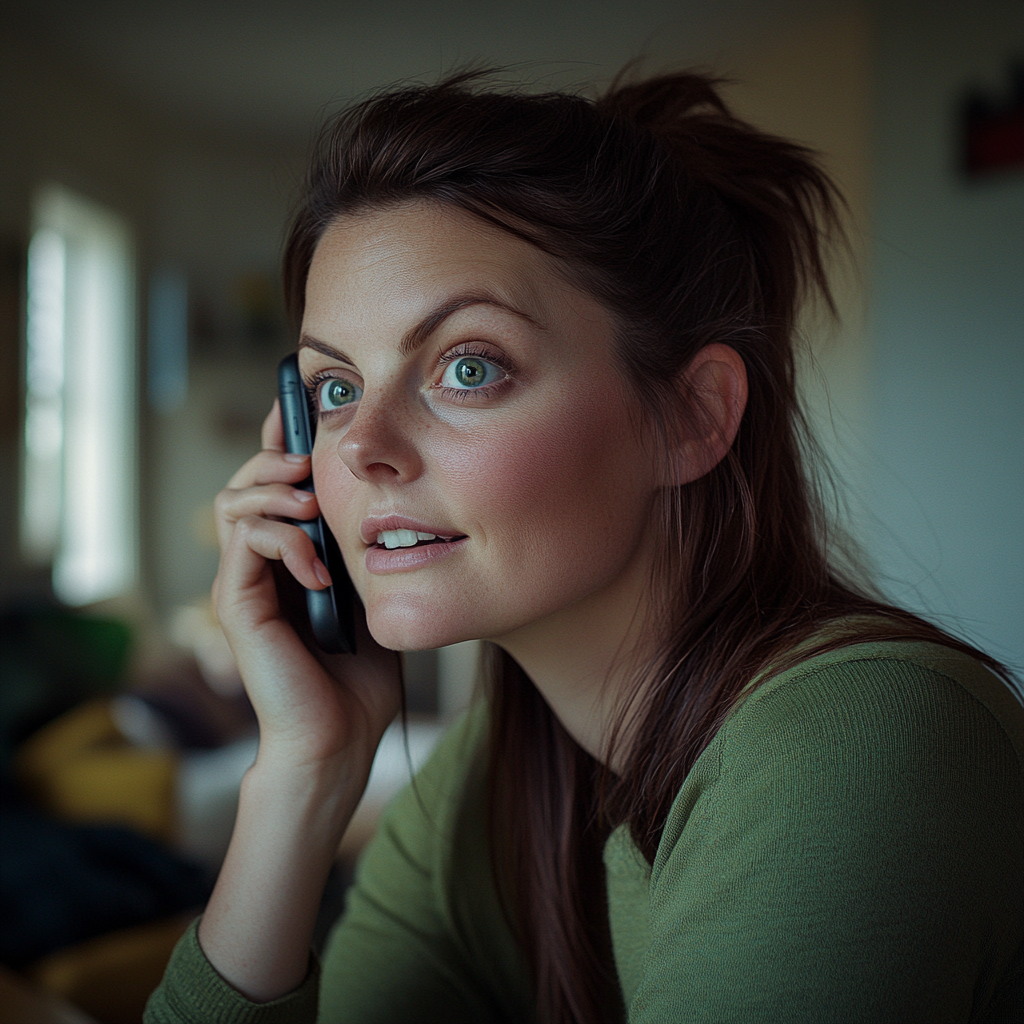 Una mujer hablando por teléfono | Fuente: Midjourney