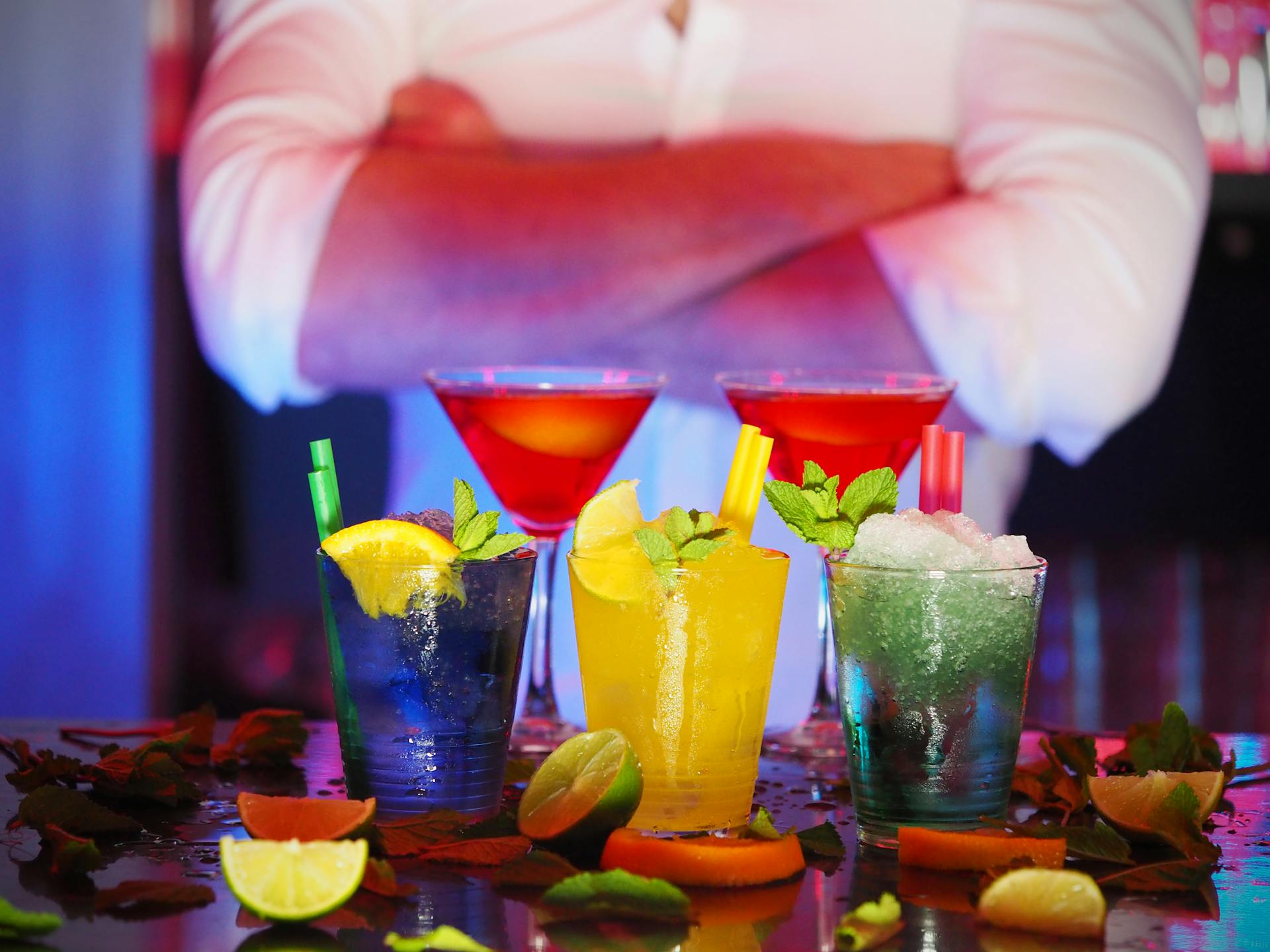 Bebidas de colores | Fuente: Pexels