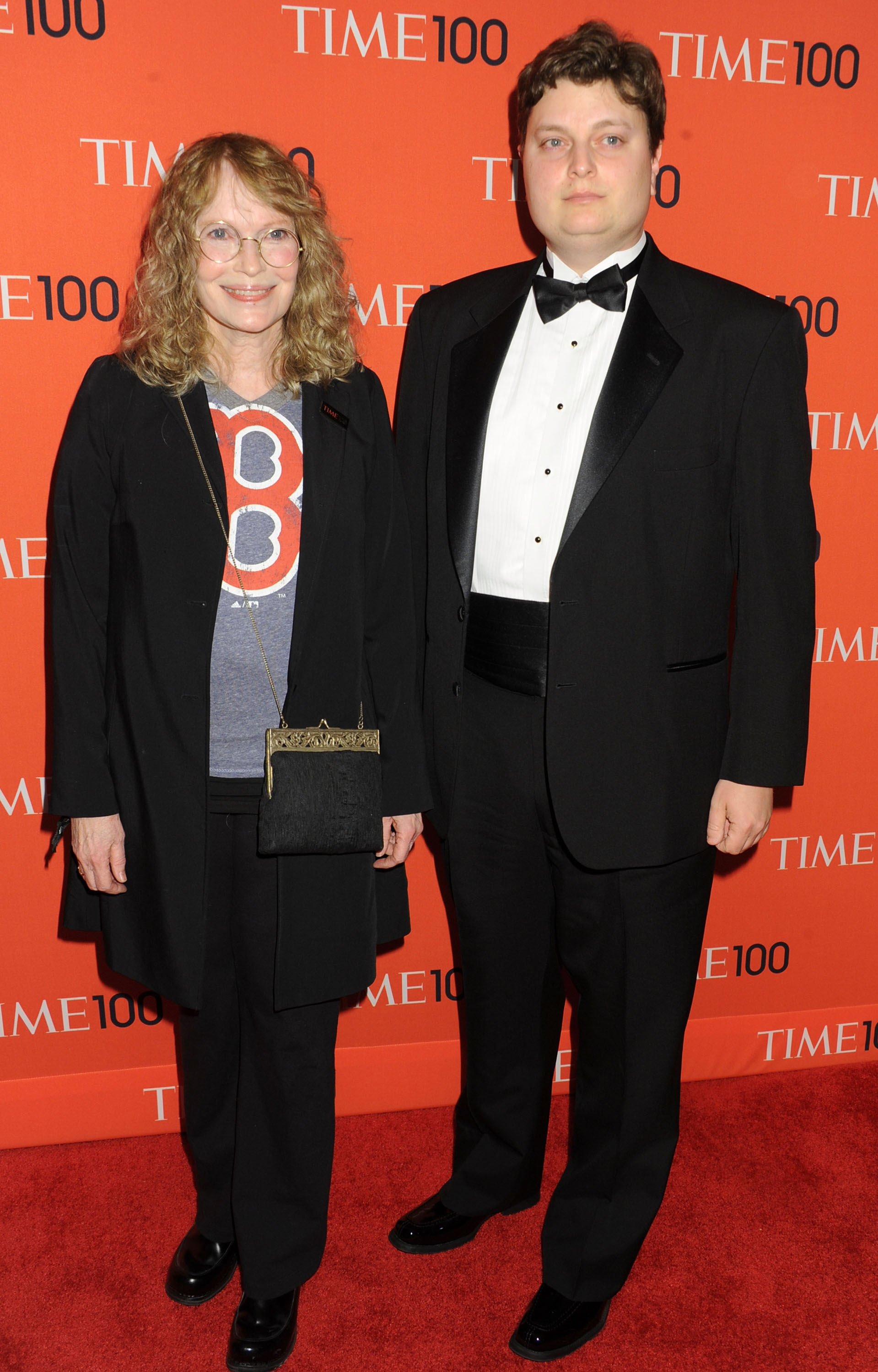 Mia Farrow y Fletcher Previn asisten a la Gala Time 100 en el Lincoln Center de Nueva York, el 23 de abril de 2013. | Fuente: Getty Images