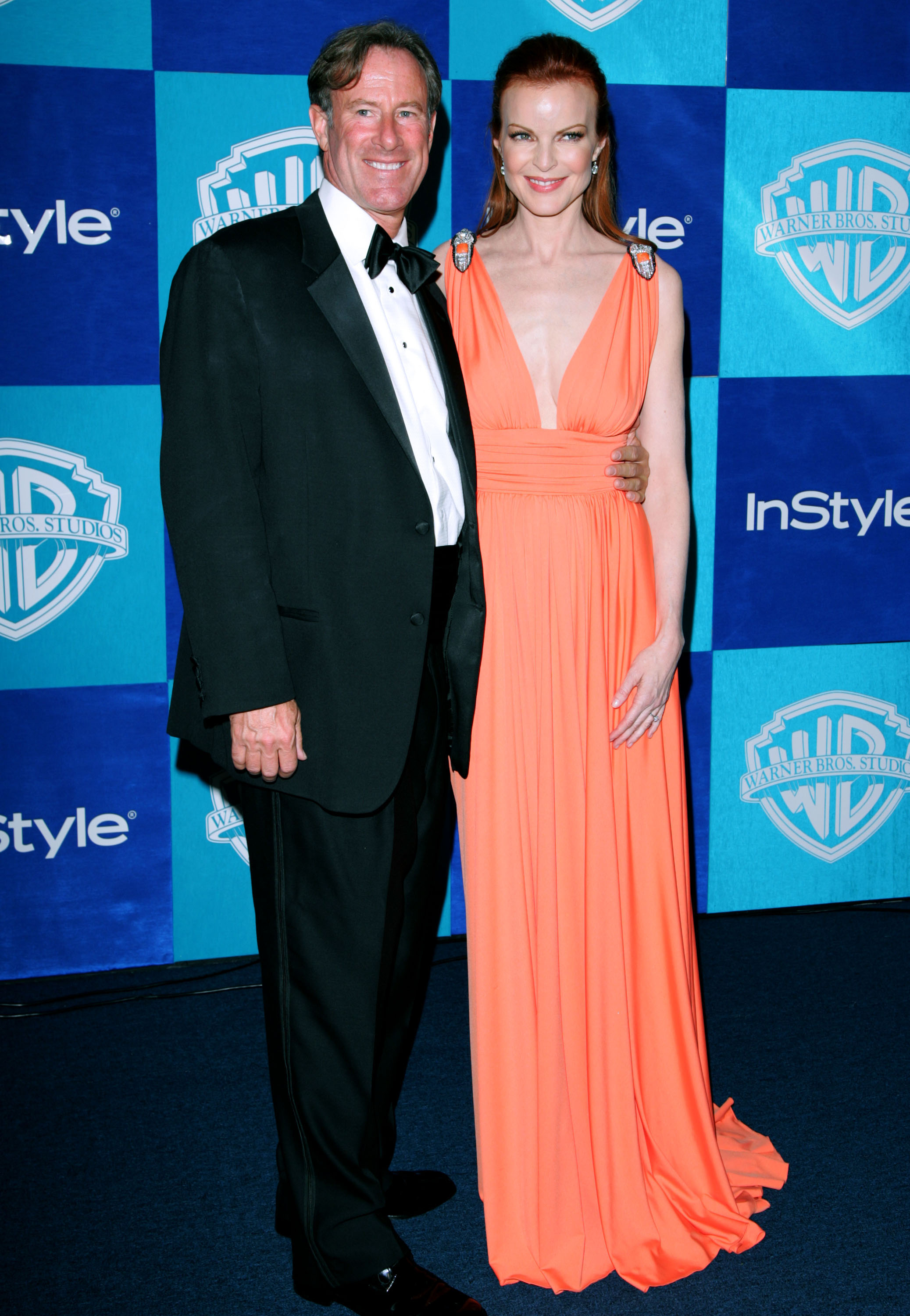 Tom Mahoney y Marcia Cross en la fiesta posterior a los Globos de Oro 2006 de InStyle y Warner Bros. en Beverly Hills, California. | Fuente: Getty Images