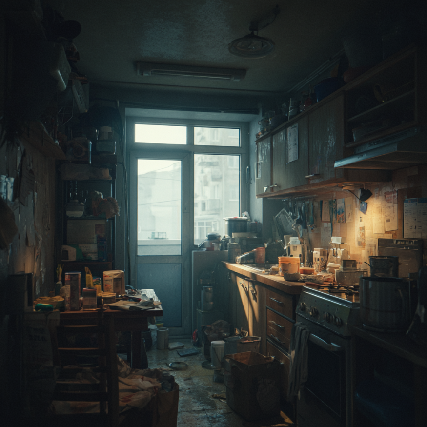 Interior de un apartamento desordenado | Fuente: Midjourney