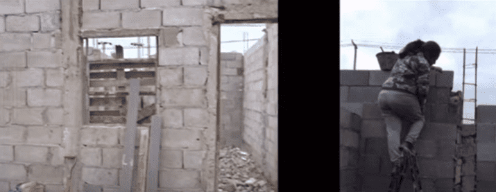 Vanesa Canelo construyendo su casa. | Foto: Captura de pantalla Youtube/ LagartoShowOk