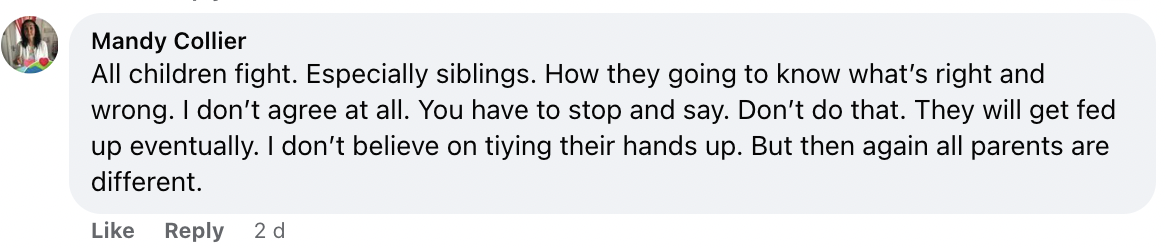 Un comentario dejado en una publicación de Facebook sobre Shillingford y sus hijos | Fuente: facebook.com/thescottishsun