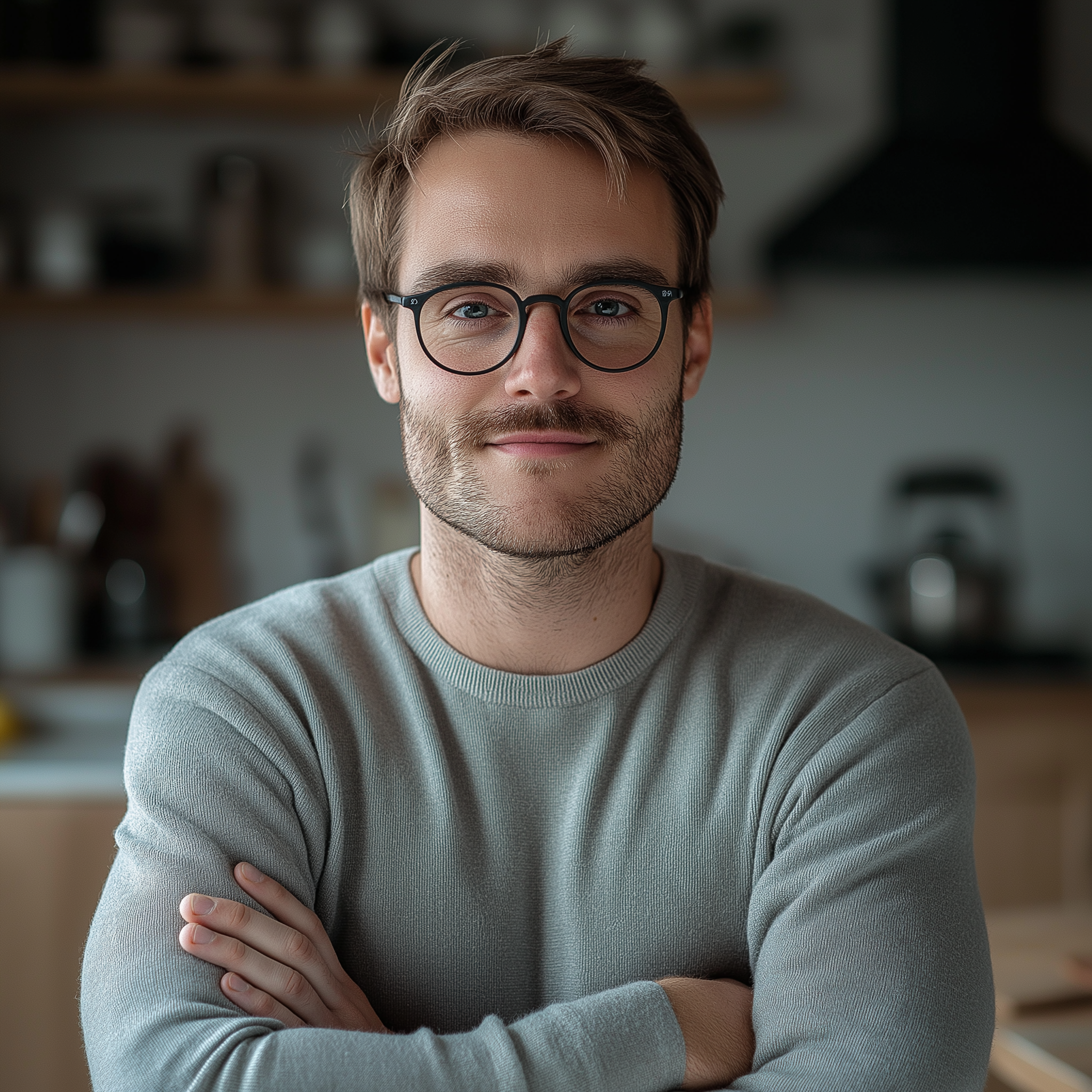 Un hombre con una sonrisa de satisfacción en la cara | Fuente: Midjourney