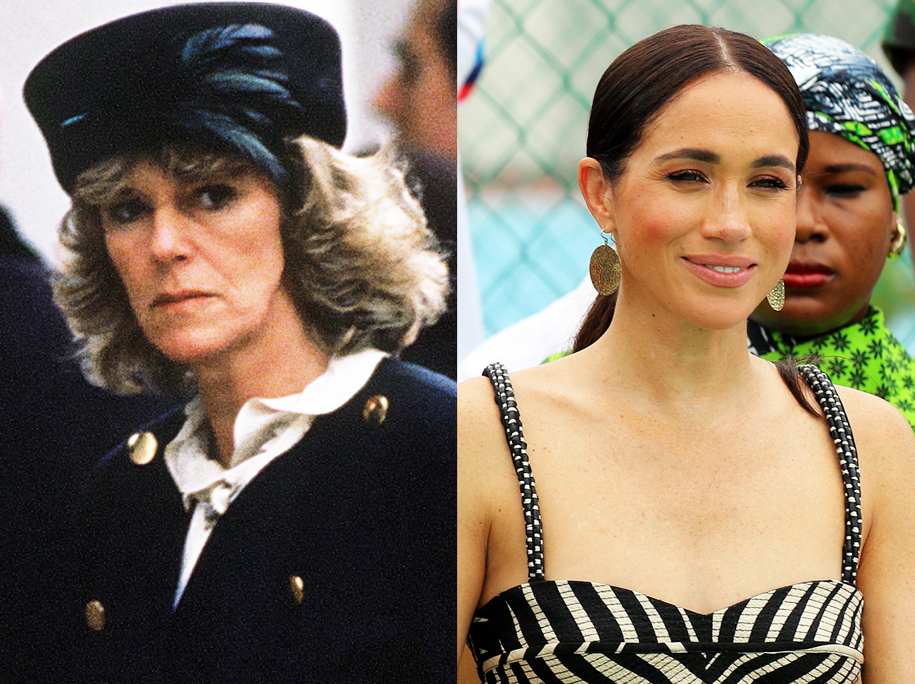 Un lado a lado de la Reina Camilla y Meghan Markle a los 40 años. | Fuente: Getty Images