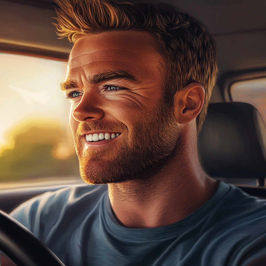 Un hombre conduciendo un automóvil | Fuente: Midjourney