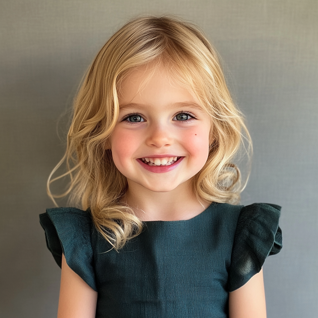 Una niña sonriente | Fuente: Midjourney