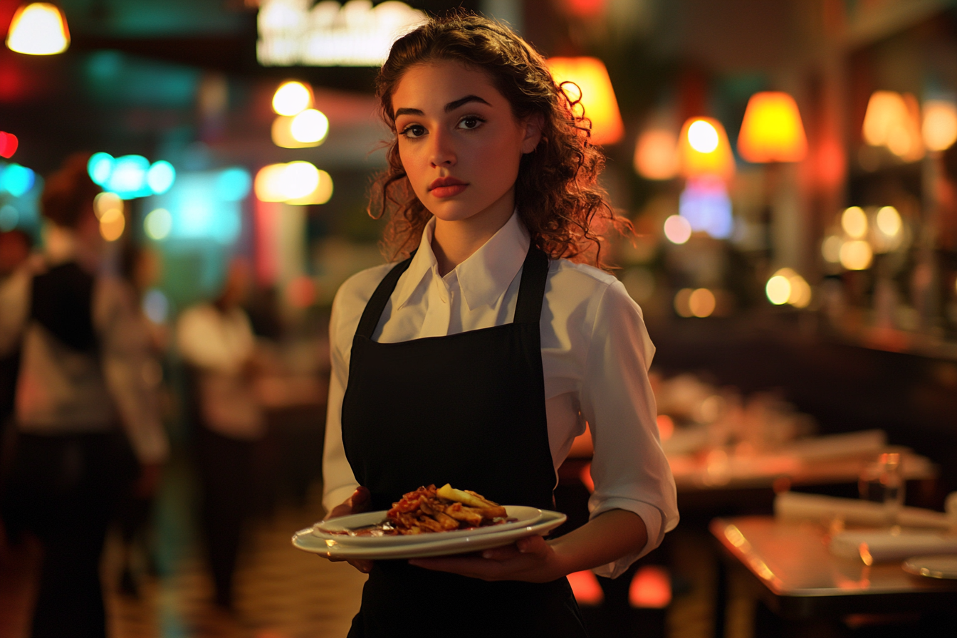 Mujer camarera en un restaurante | Fuente: Midjourney