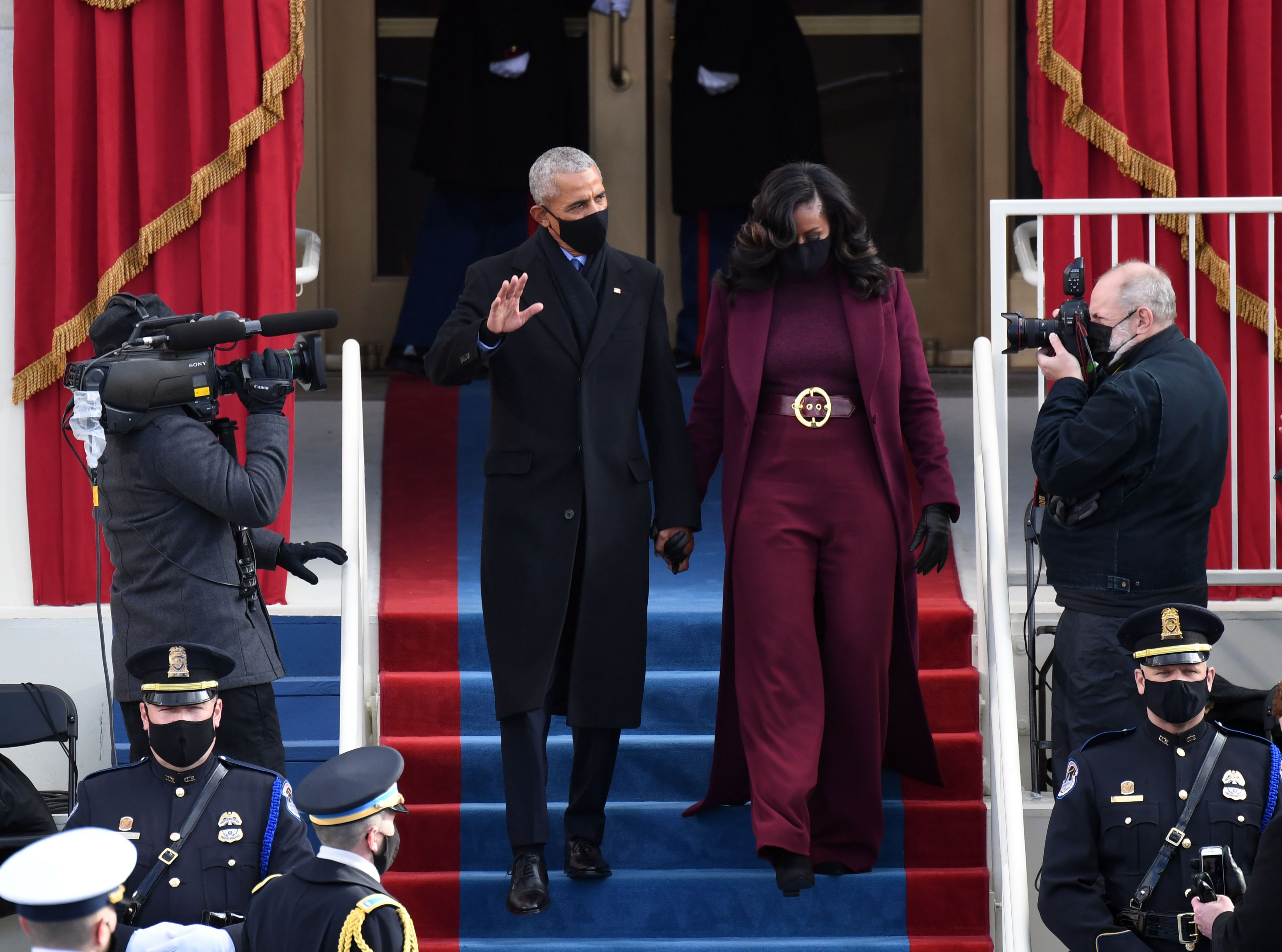 Barack Obama y Michelle Obama en la 59ª inauguración presidencial, el 20 de enero de 2021 en el Capitolio de los Estados Unidos en Washington, DC. | Foto: Getty Images