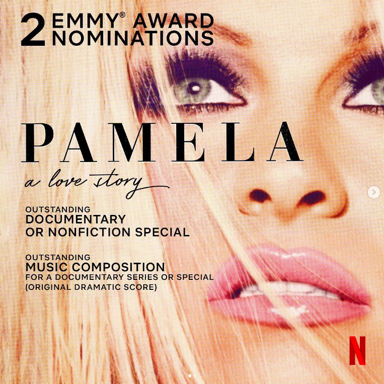 La imagen de portada del documental "Pamela, A Love Story" publicada el 12 de julio de 2023 | Fuente: Instagram/brandonthomaslee