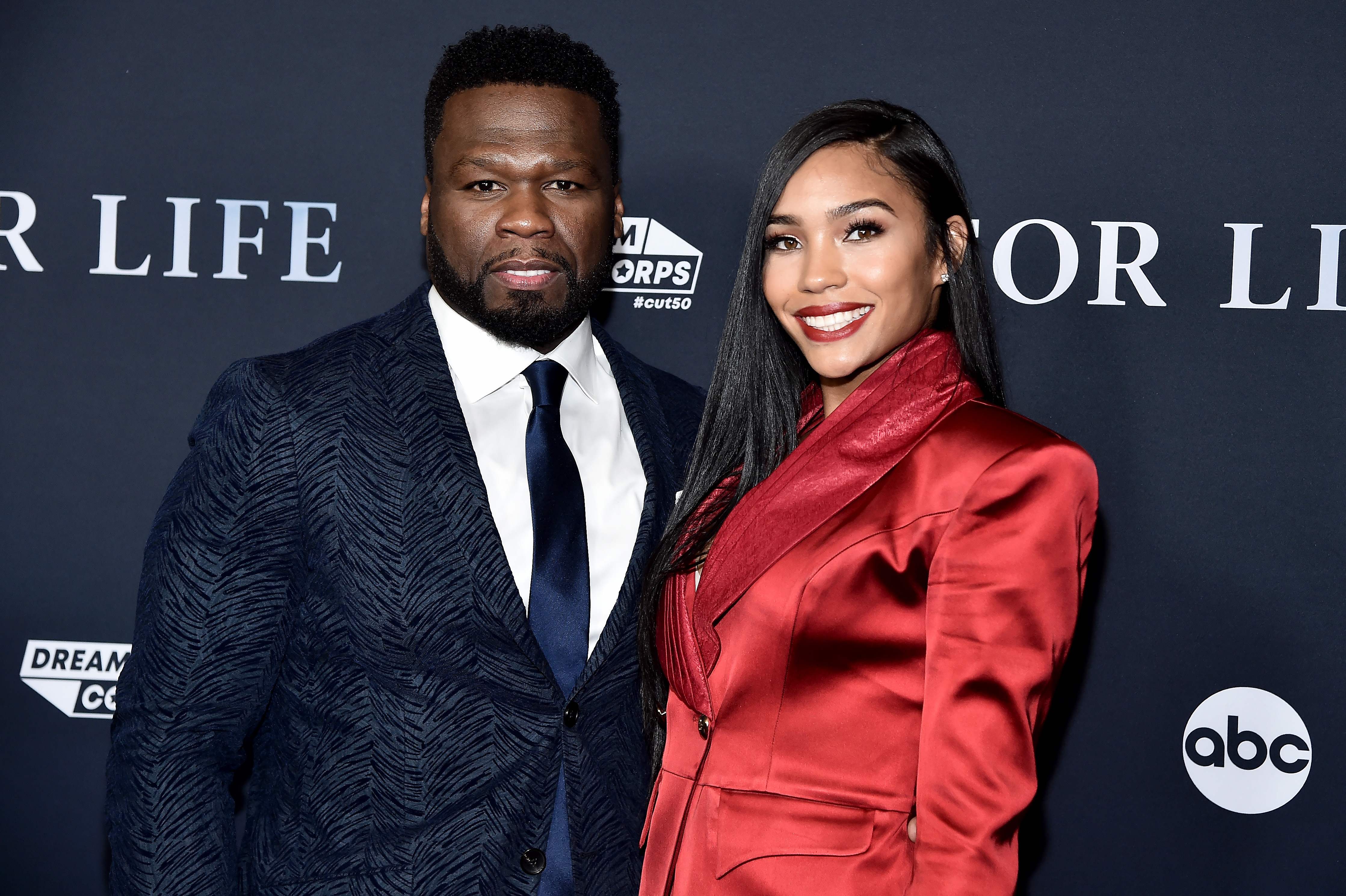 50 Cent y Jamira Haines asisten al estreno en Nueva York de "For Life", 2020 | Fuente: Getty Images