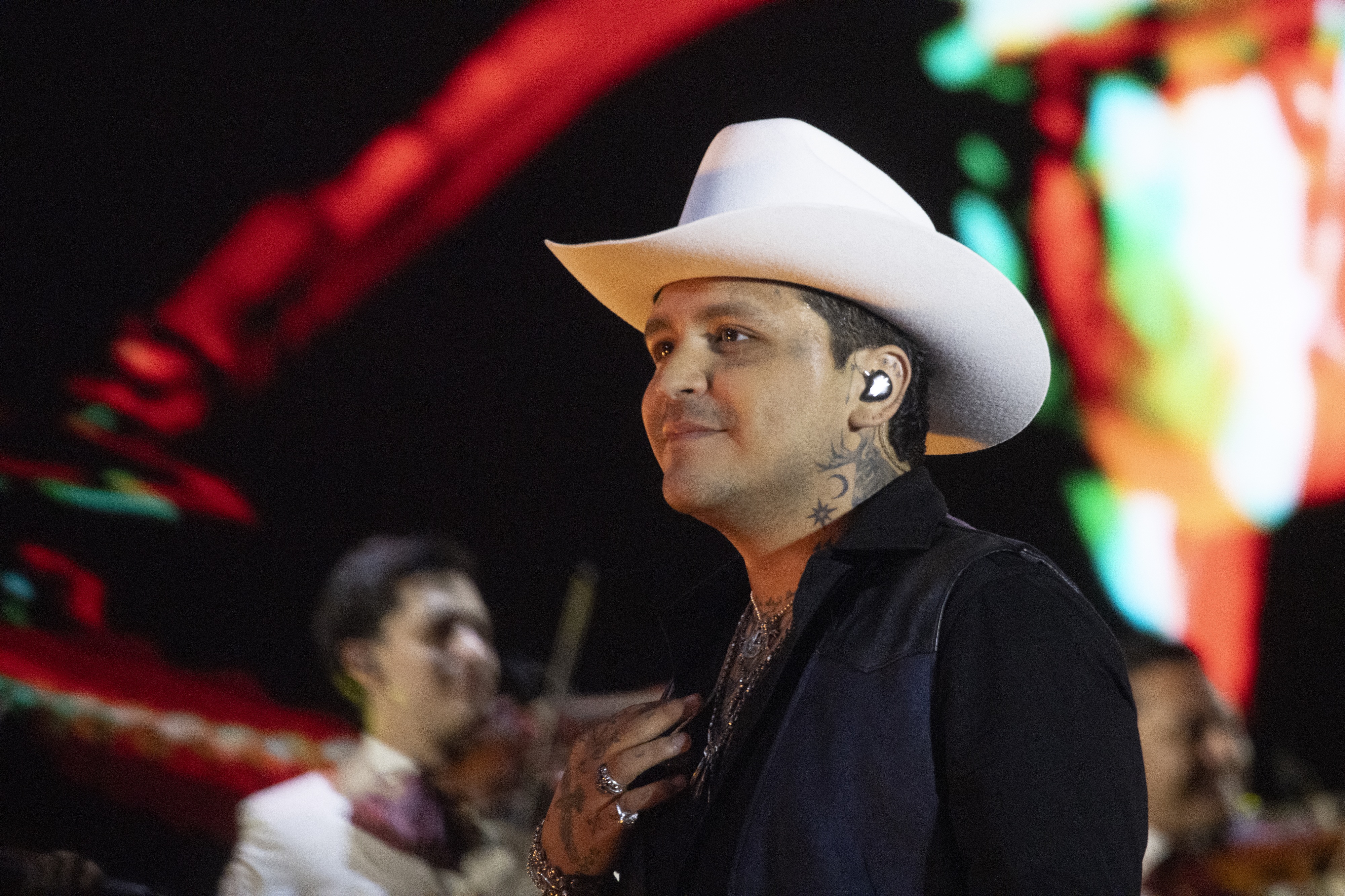 Christian Nodal se presenta en vivo en el escenario como parte del Picnic Festival 2026 el 21 de marzo de 2026 en Heredia, Costa Rica. | Fuente: Getty Images