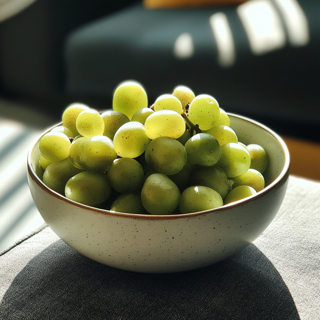 Un cuenco de uvas | Fuente: Midjourney