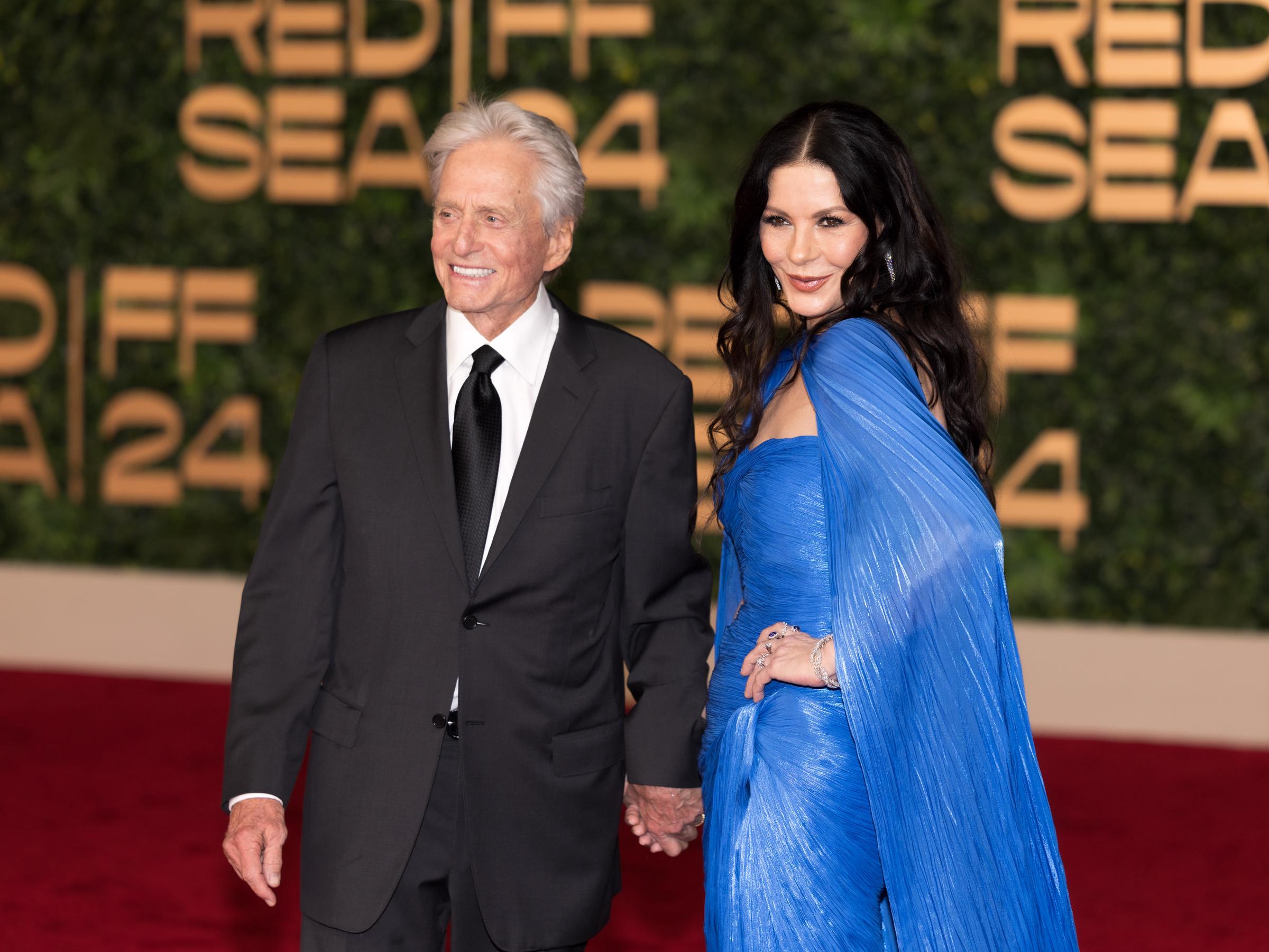 Michael Douglas y Catherine Zeta-Jones. | Fuente: Getty Images